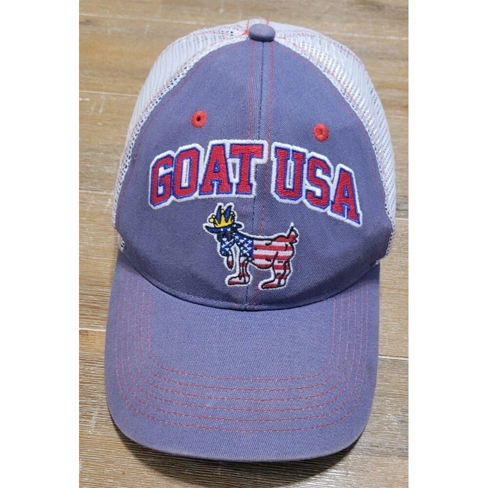 Goat USA Freedom Trucker Hat US Flag Snapback Cap